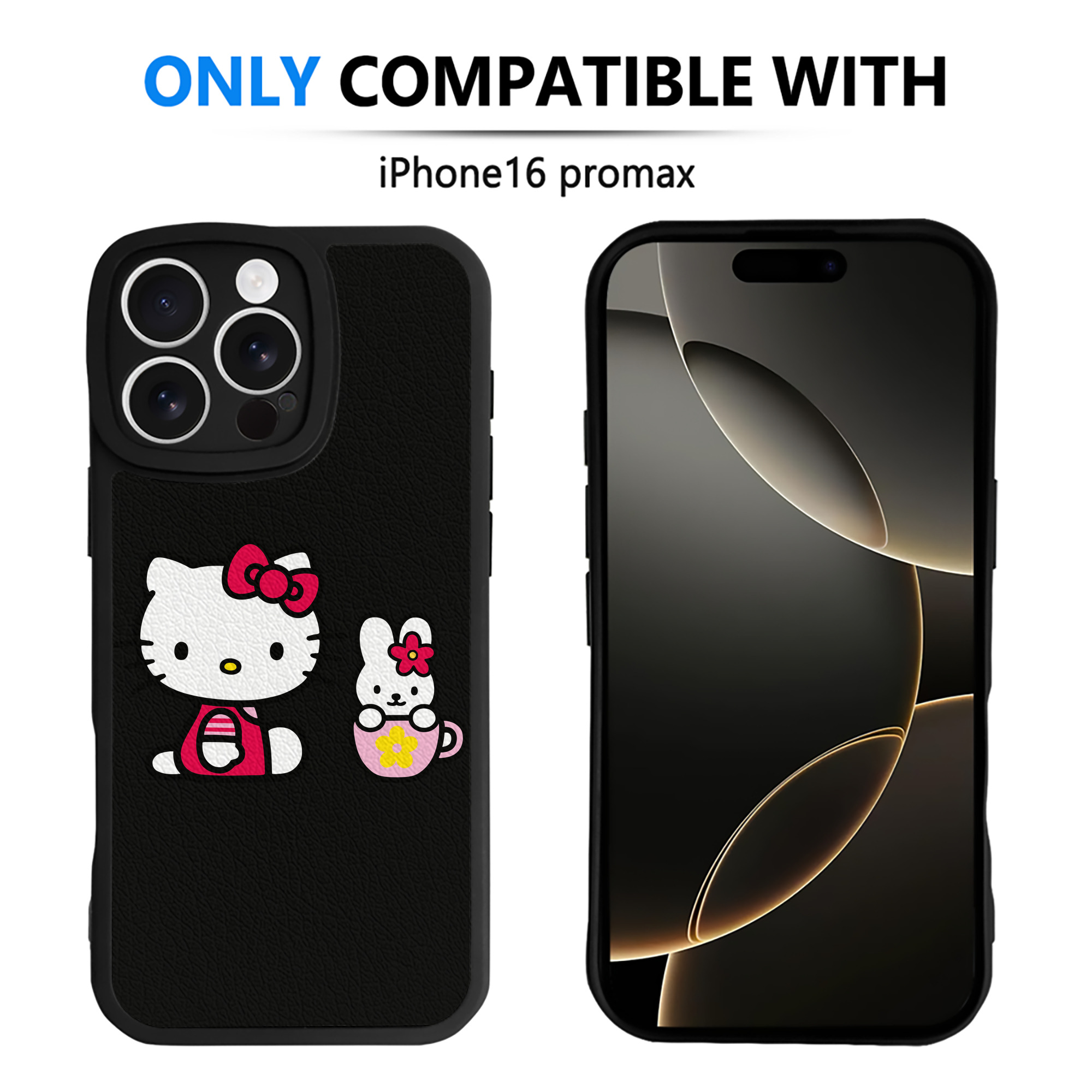 （画像用） Hello Kitty ハローキティ 【iPhone 16シリーズ対応】シリコンスマホケース（レザー調） 材質：シリコン